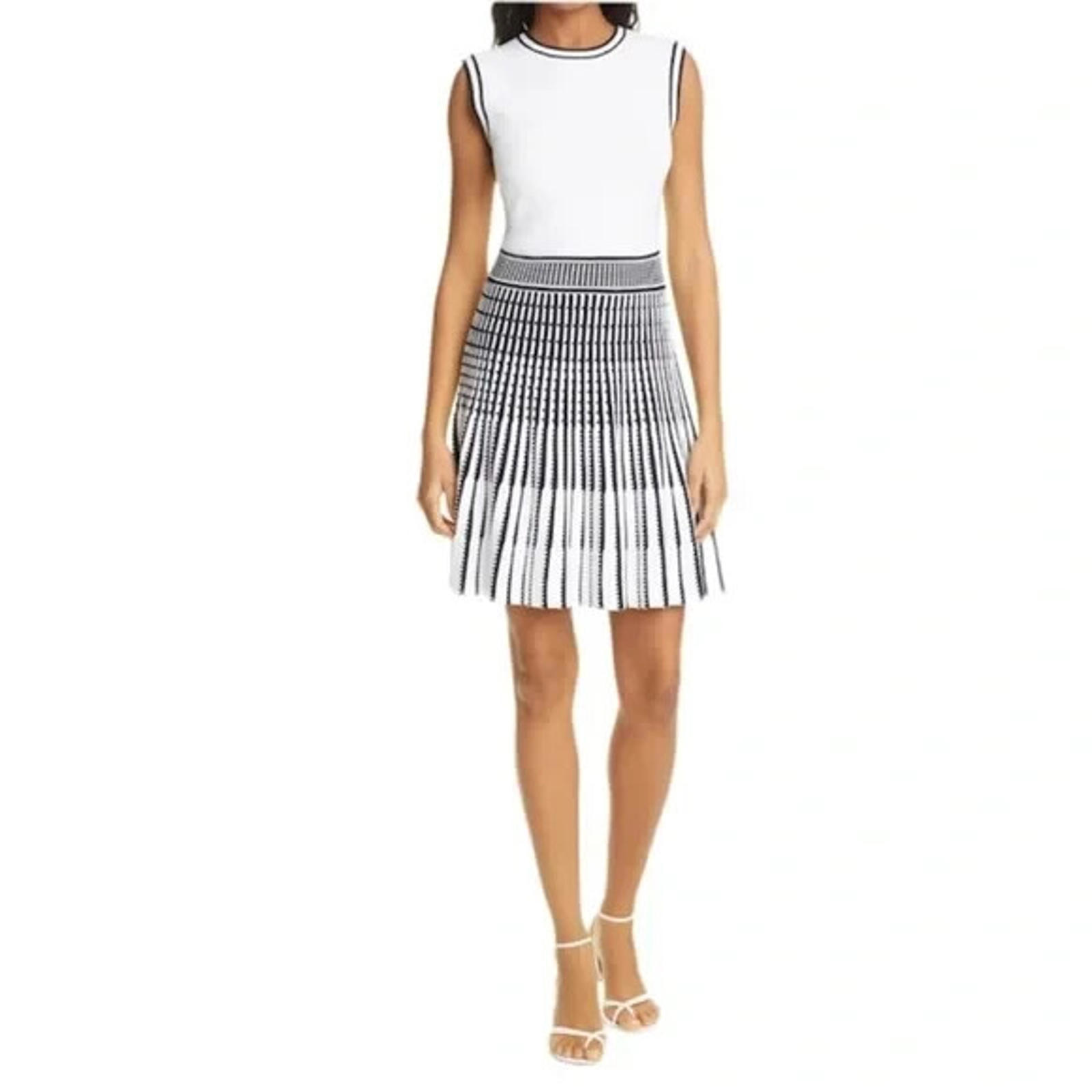 New, Ted Baker Cherina Bow Detail Fit & Flare Knit Dress Size 4 Us 10 #Ep345